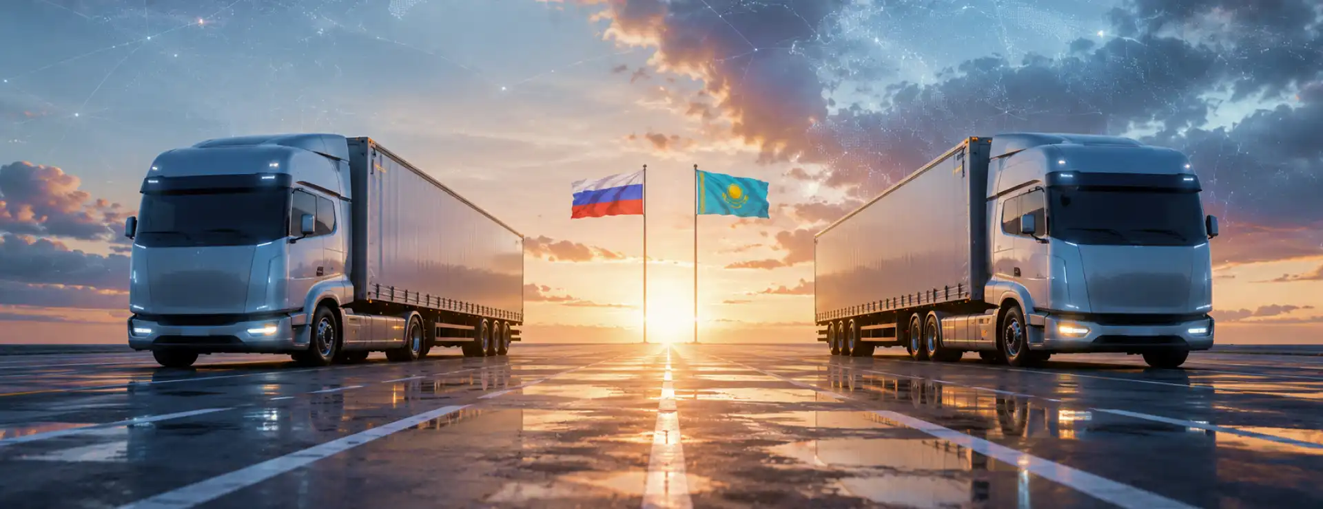 Беспилотные грузовики вышли на международный маршрут