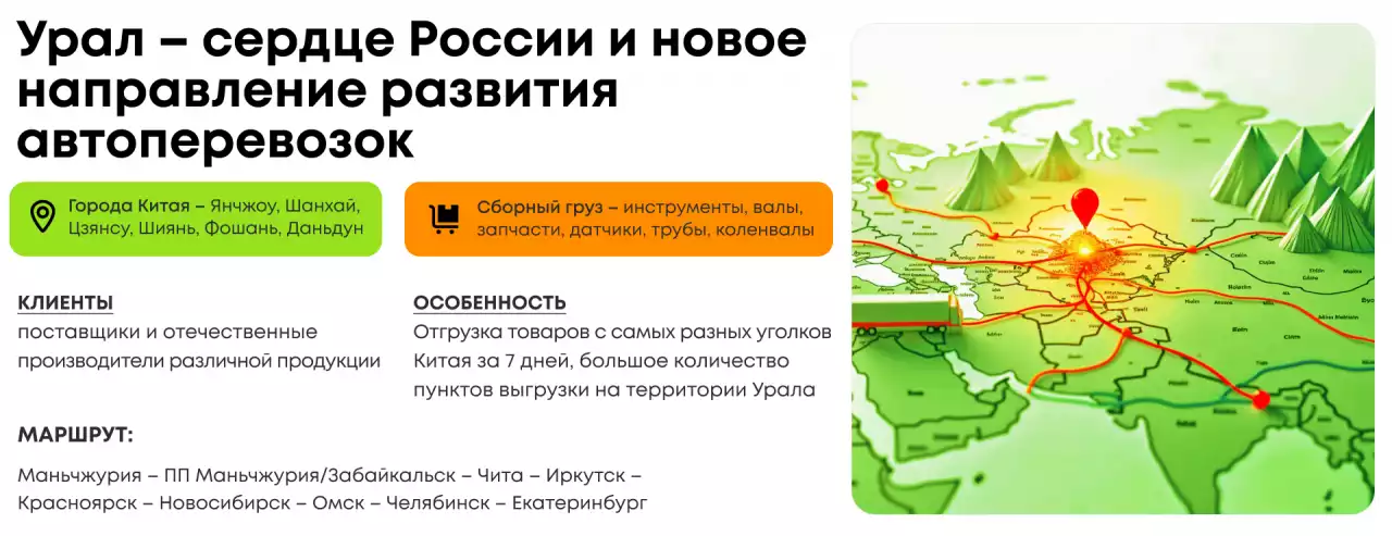 Урал – сердце России и новое направление развития автоперевозок